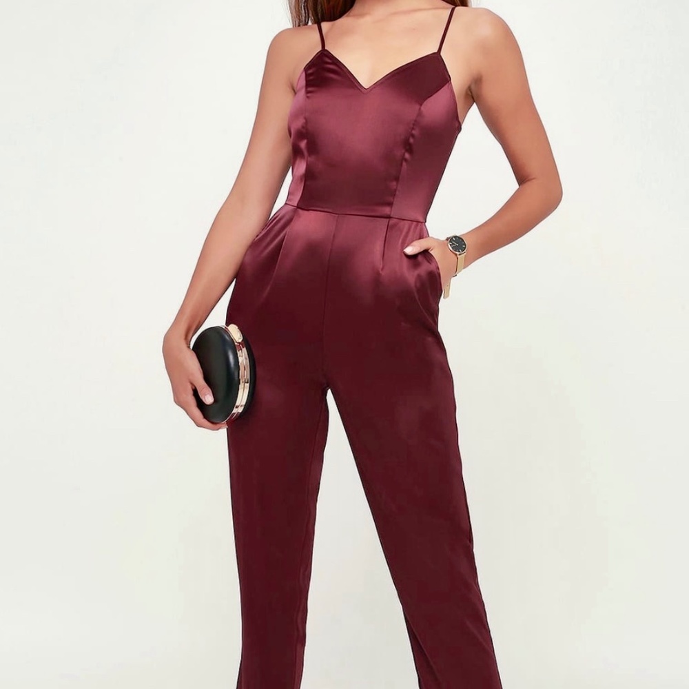 Satin Sleevless Jumpsuit
